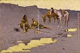Frederic Remington A New Year on the Cimarron painting